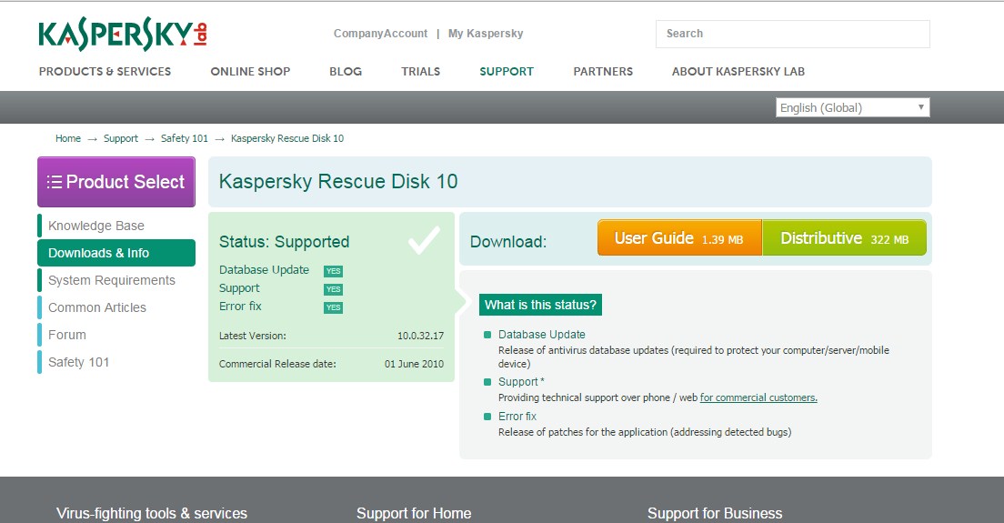 Download Kaspersky Rescue Disk