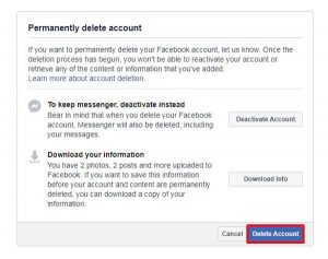 Delete Facebook Profile