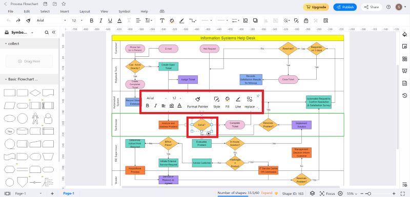 edrawmax drawing canvass customize shape format