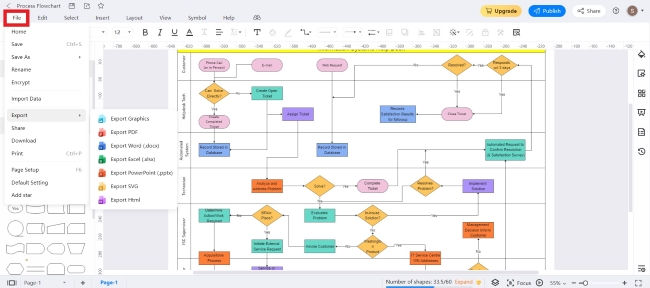 edrawmax file export interface