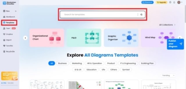 edrawmax online interface