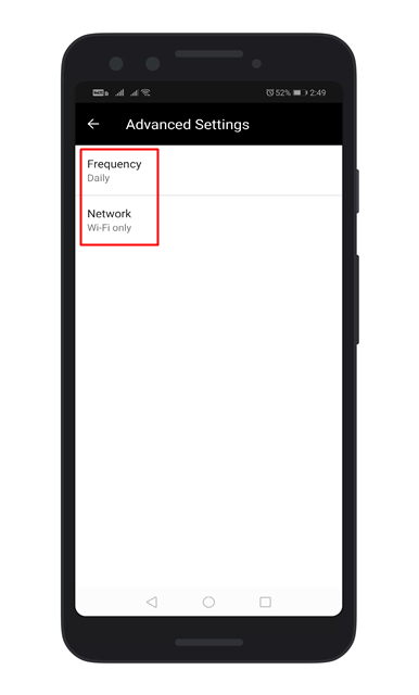 Change the frequency and network mode