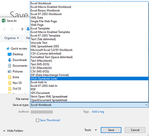 Use the Symbolic Link (SYLK) Format to Open Corrupted Workbook